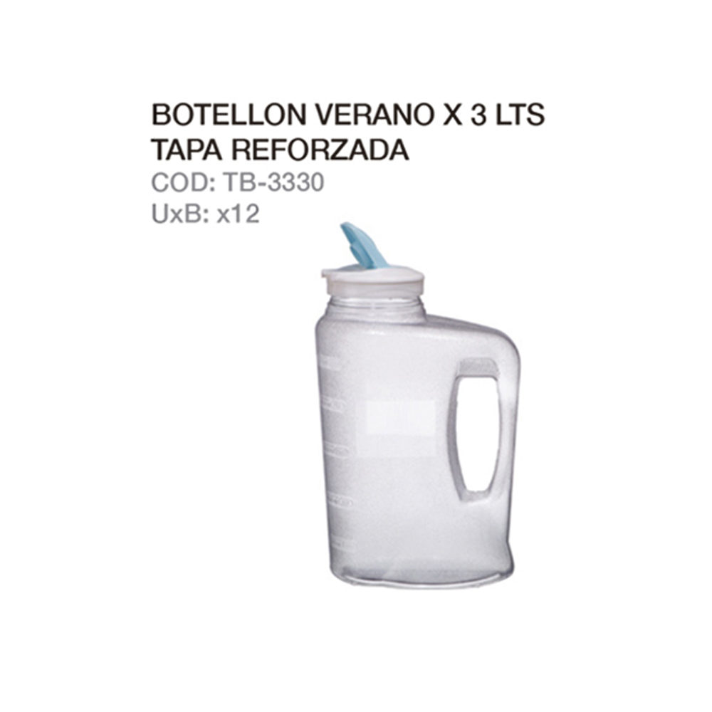 Botellon Verano X 3lts Tapa Reforzada