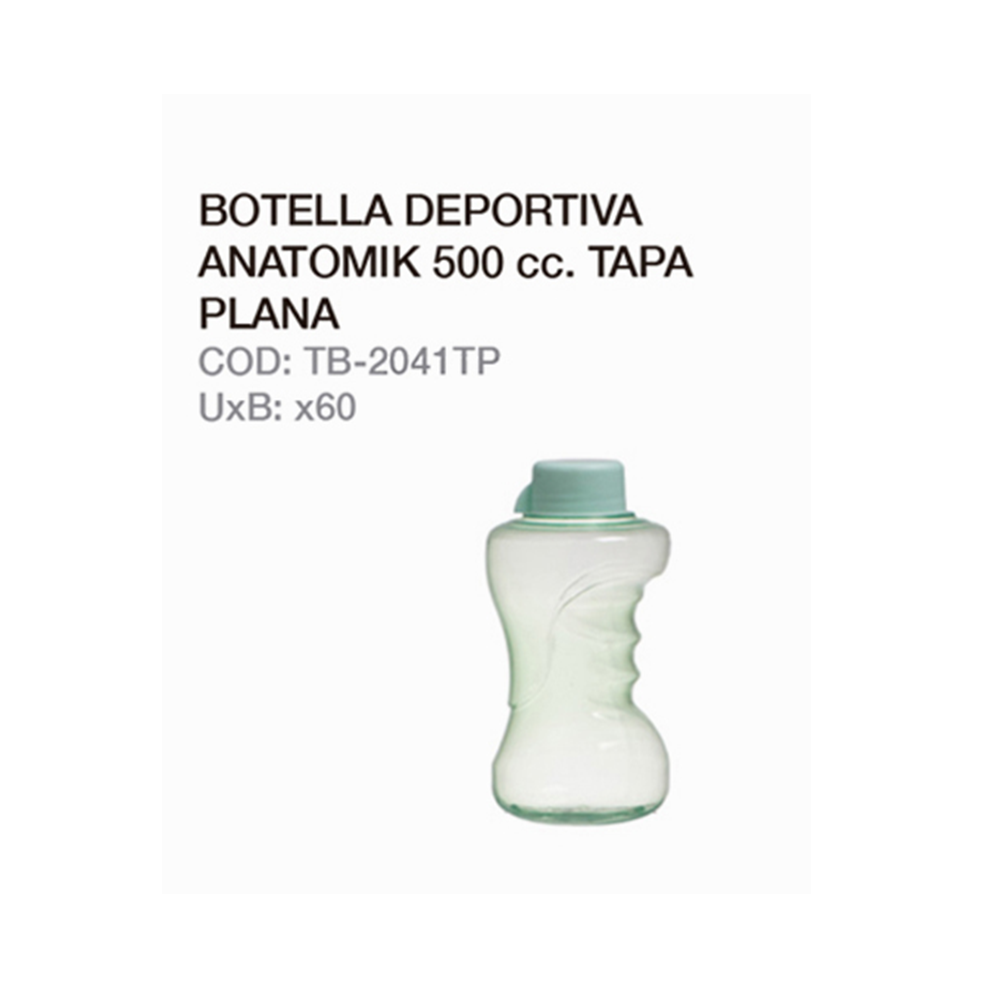 Botella Deportiva Anatomik 500cc Tapa Plana