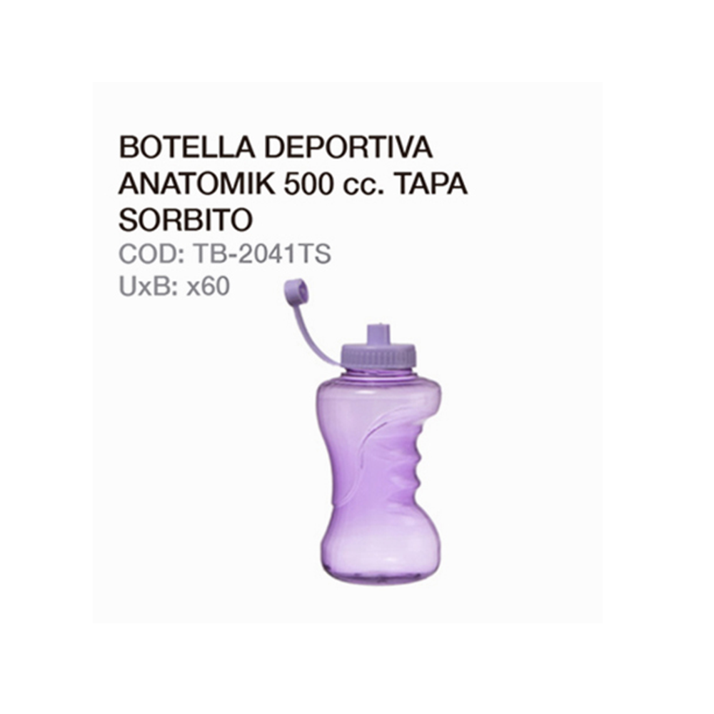 Botella Deportiva Anatomik 500cc Tapa Sorbito