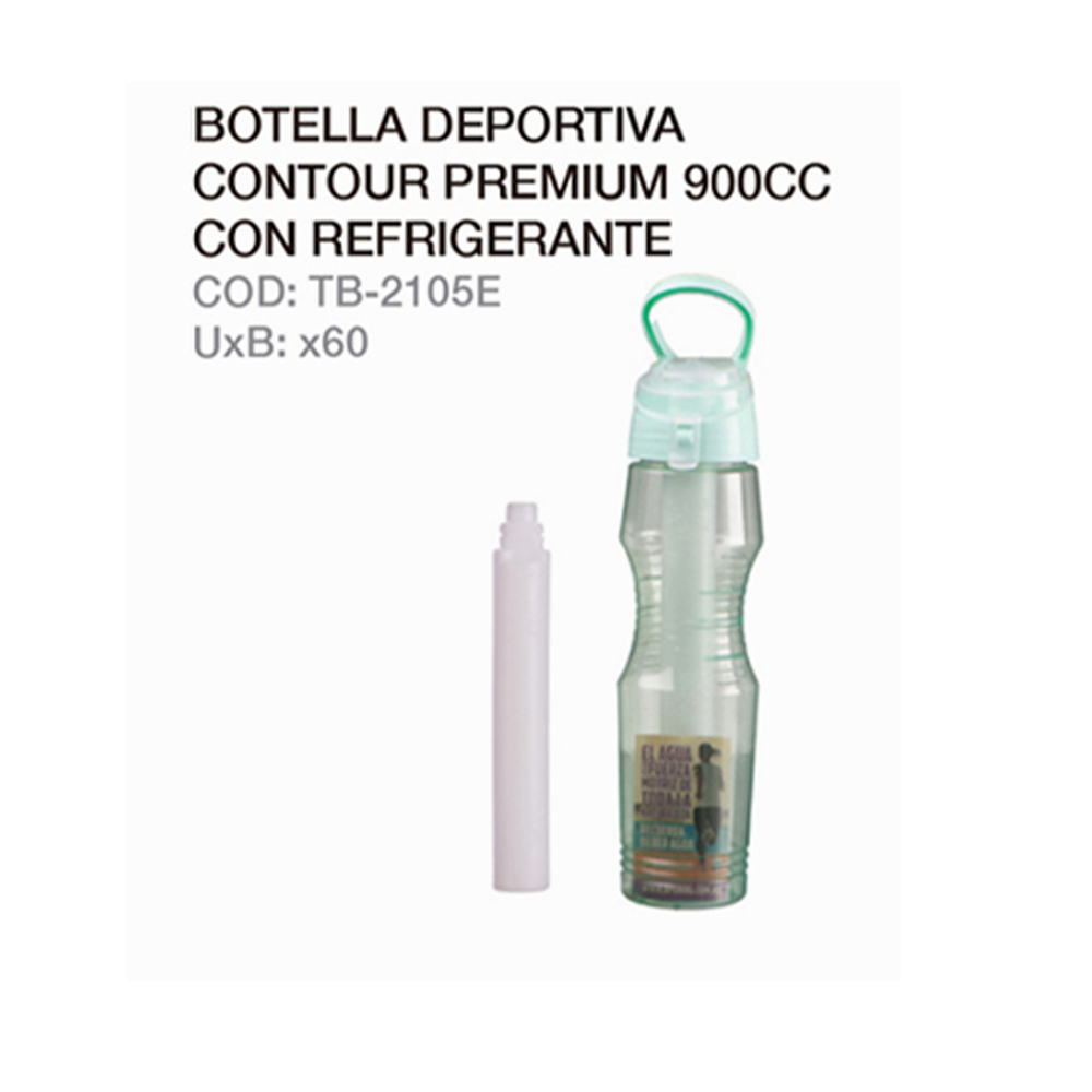 Botella Deportiva Contour Premium 900cc Con Hielos