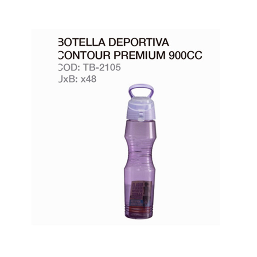 Botella Deportiva Contour Premium 900cc Con Hielos