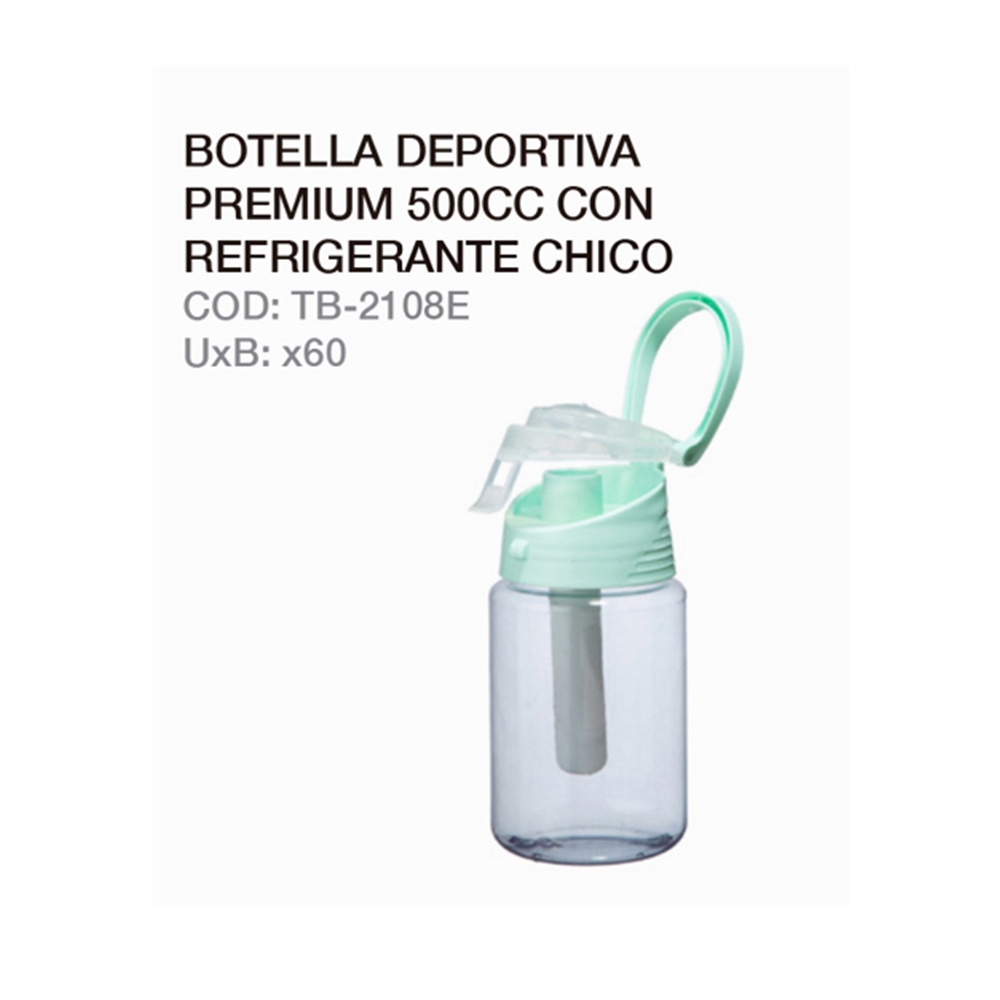 Botella Deportiva Premium 500cc Con 2 Hielitos