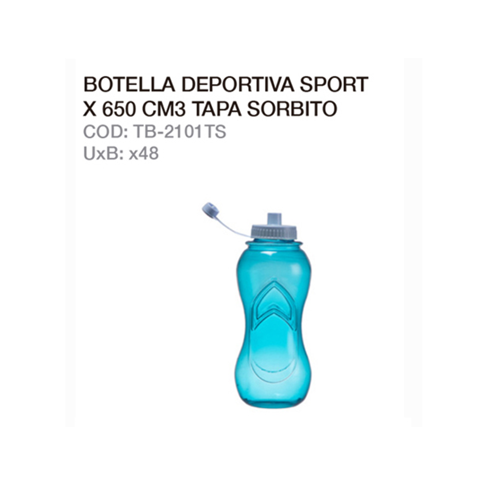 Botella Deportiva Sport 650cc Tapa Sorbito
