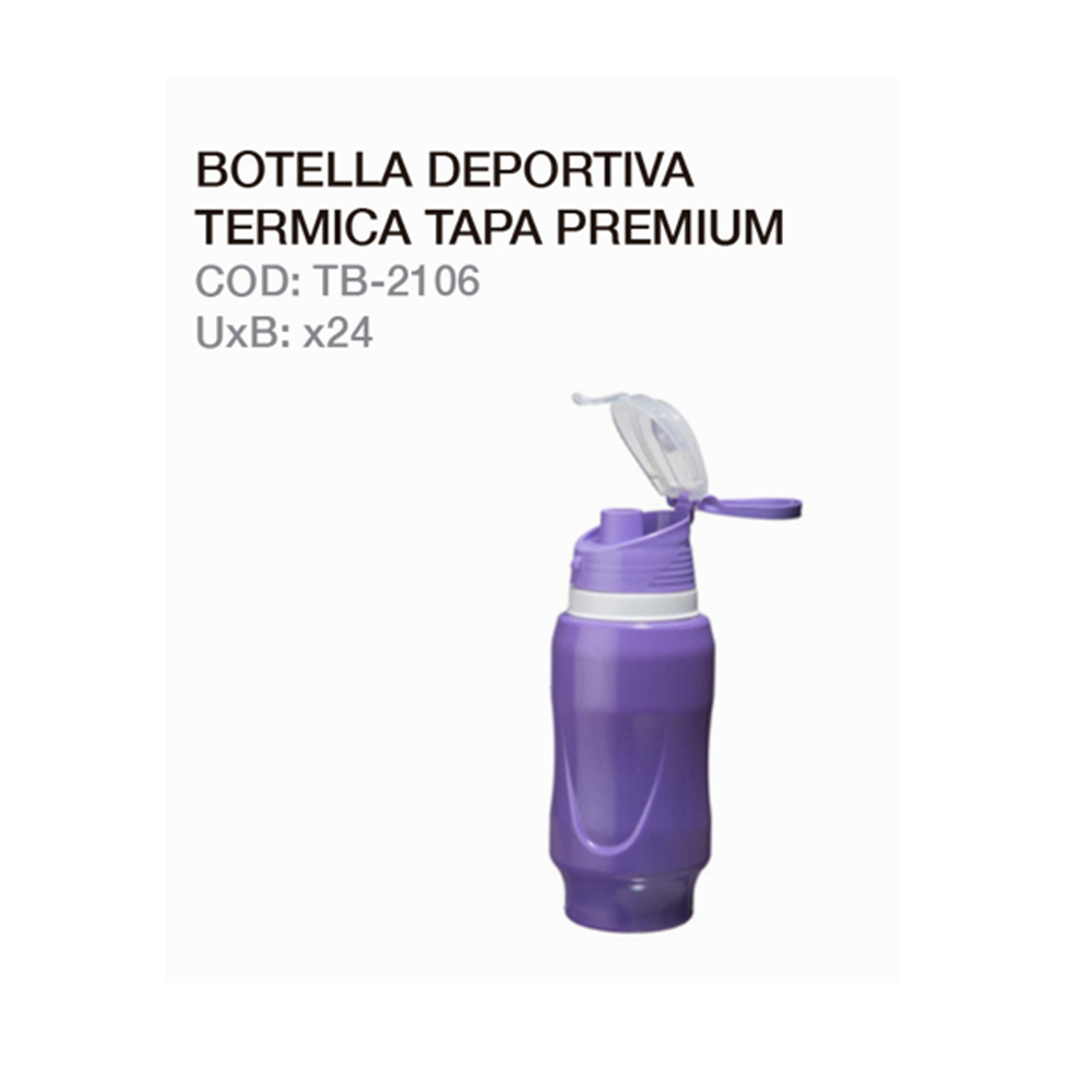 Botella Deportiva Termica Tapa Premium
