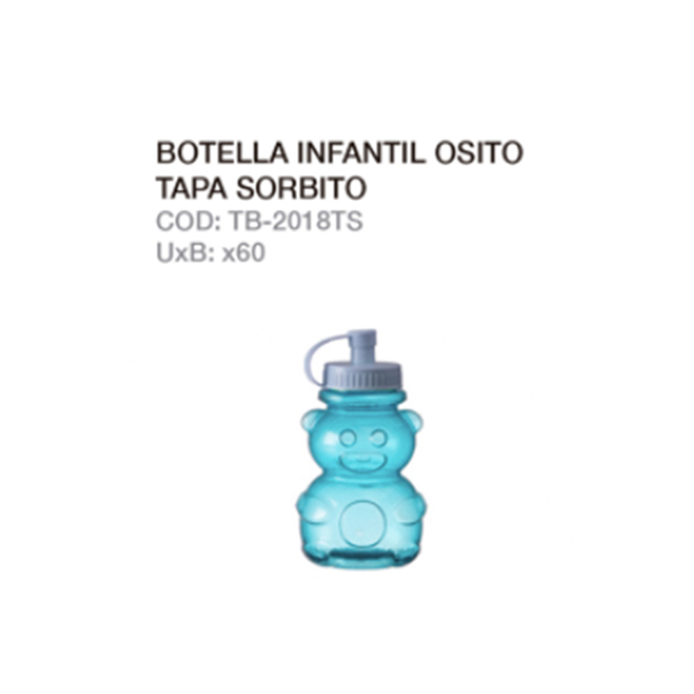 Botella Infantil Osito Tapa Sorbito