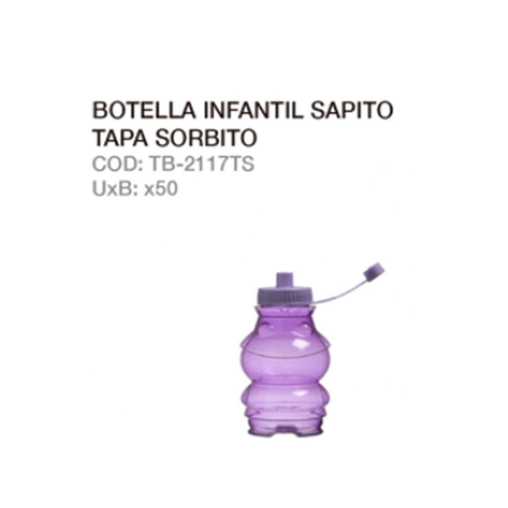 Botella Infantil Sapito Tapa Sorbito