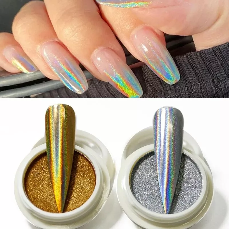 Cool Nail Art Polvo Holográfico Unicornio Para Uñas - 12 Colores