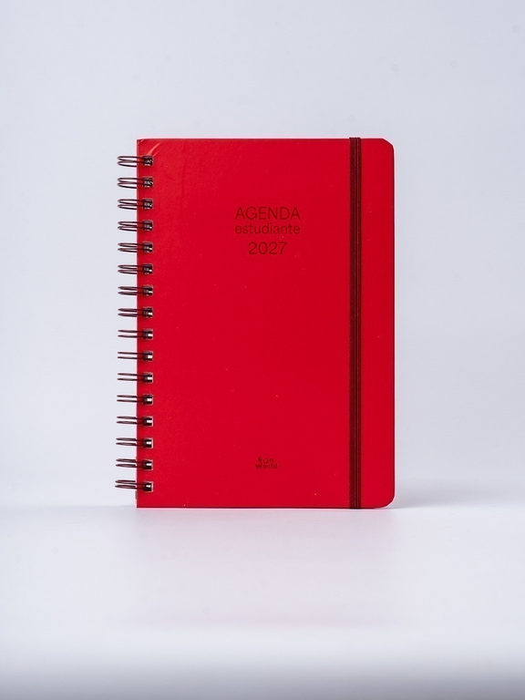 AGENDA FW 2027 ESTUDIANTE FUN CLASSIC ESPIRALADA 15X21 SEMANA A LA VISTA 203797 ROJO
