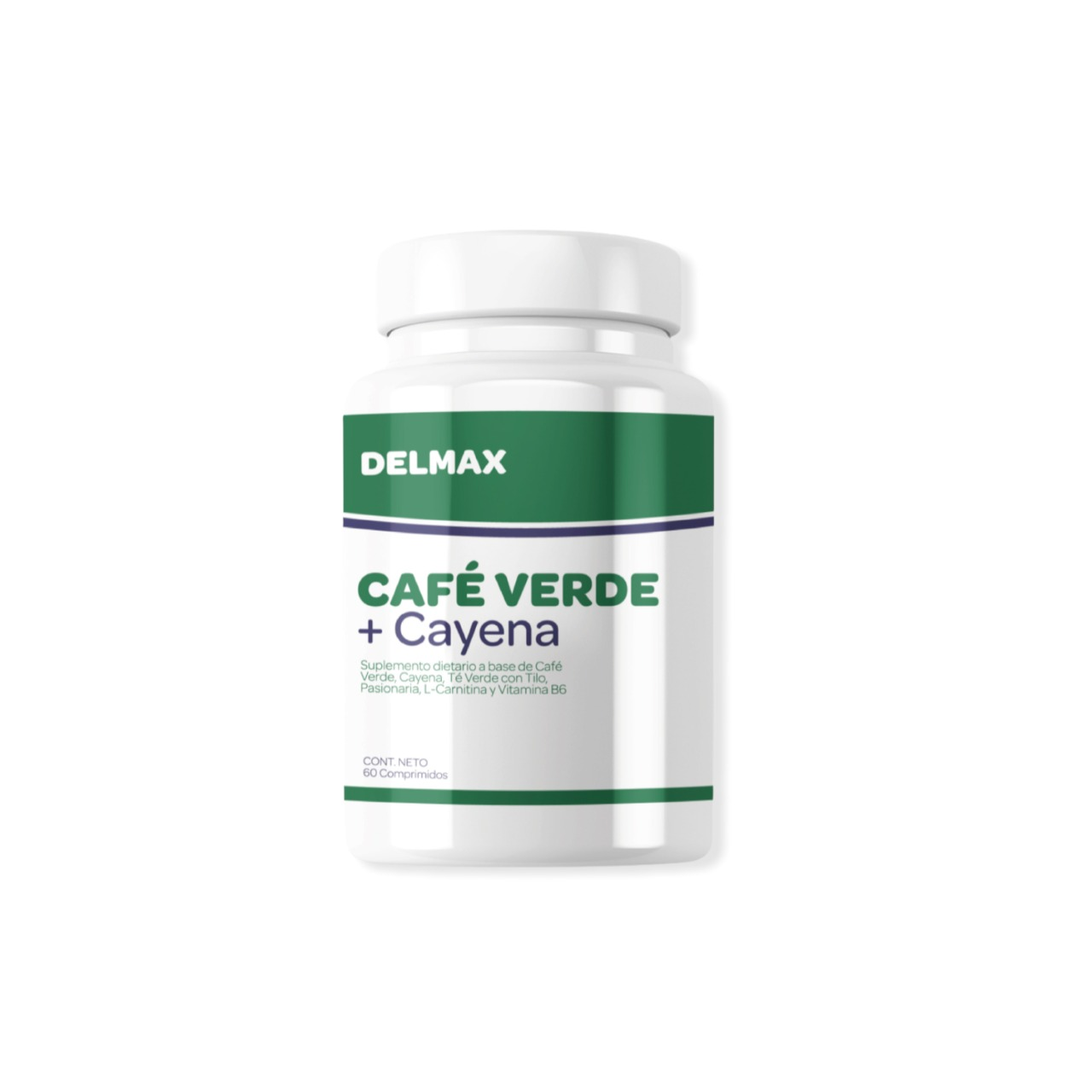 DELMAX CAFE VERDE + CAYENA, TE VERDE, TILO, PASIONARIA, L-CARNITINA y VIT B6