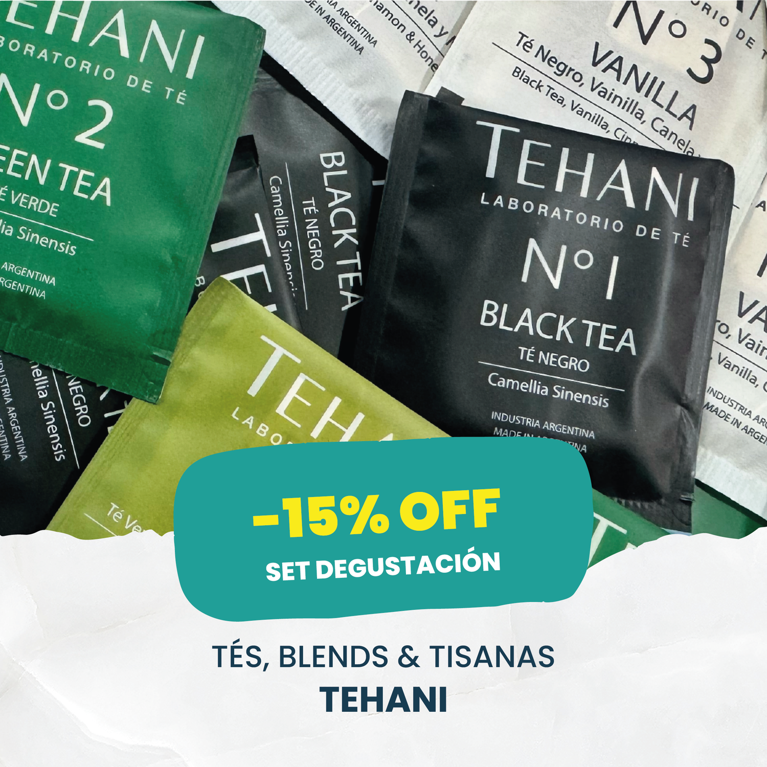 Set Tehani 4 Variedades x 20 Saquitos