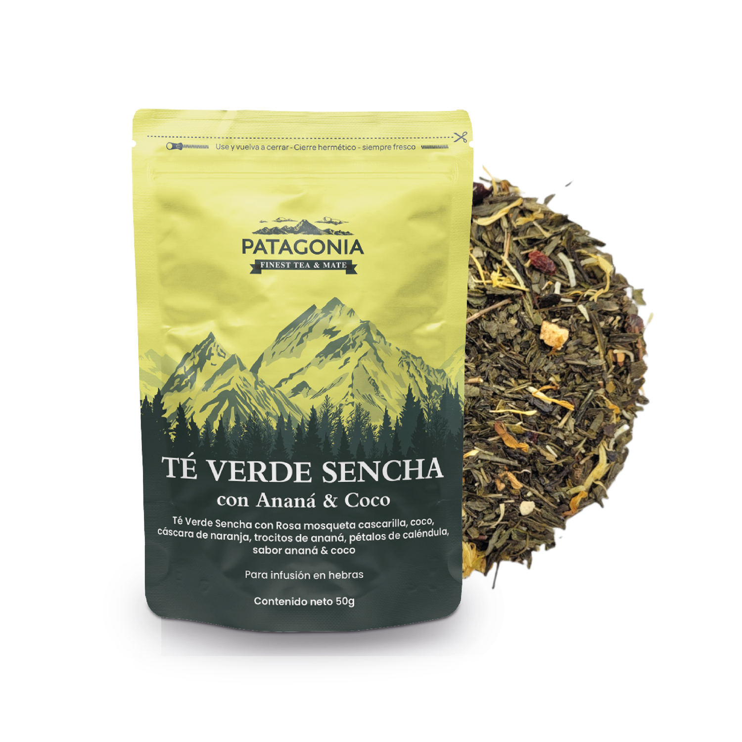 SENCHA CON COCO & ANANA DOYPACK X 50 G PATAGONIA