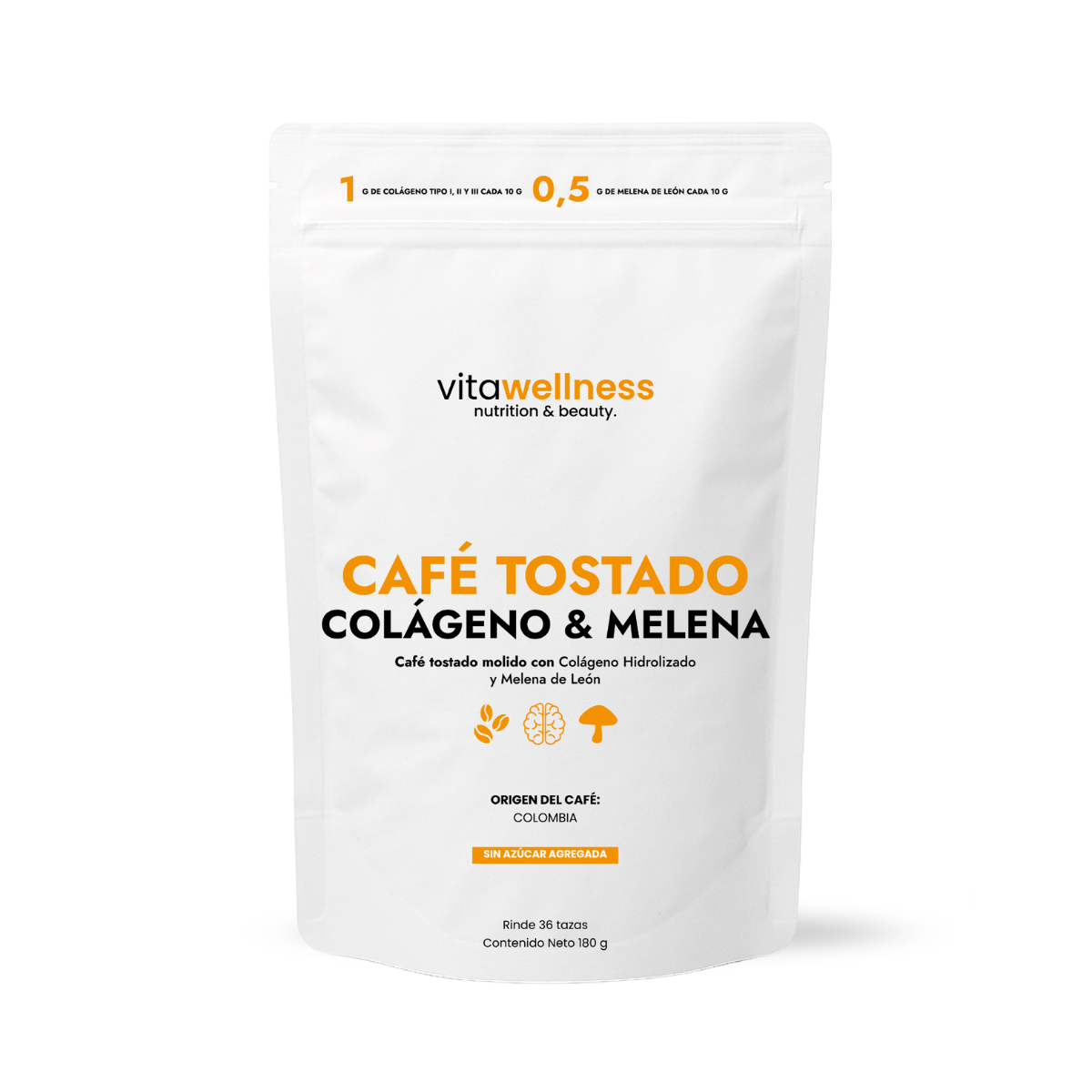 CAFE CON COLAGENO & MELENA DE LEON X 180 G