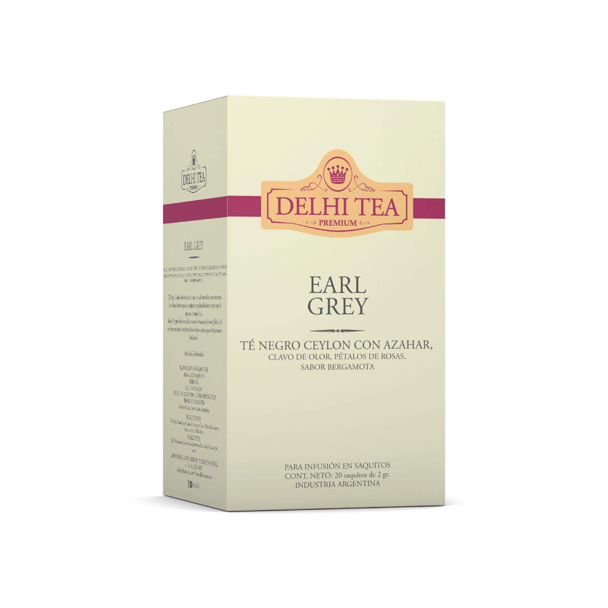 EARL GREY X 20 SAQUITOS DELHI TEA