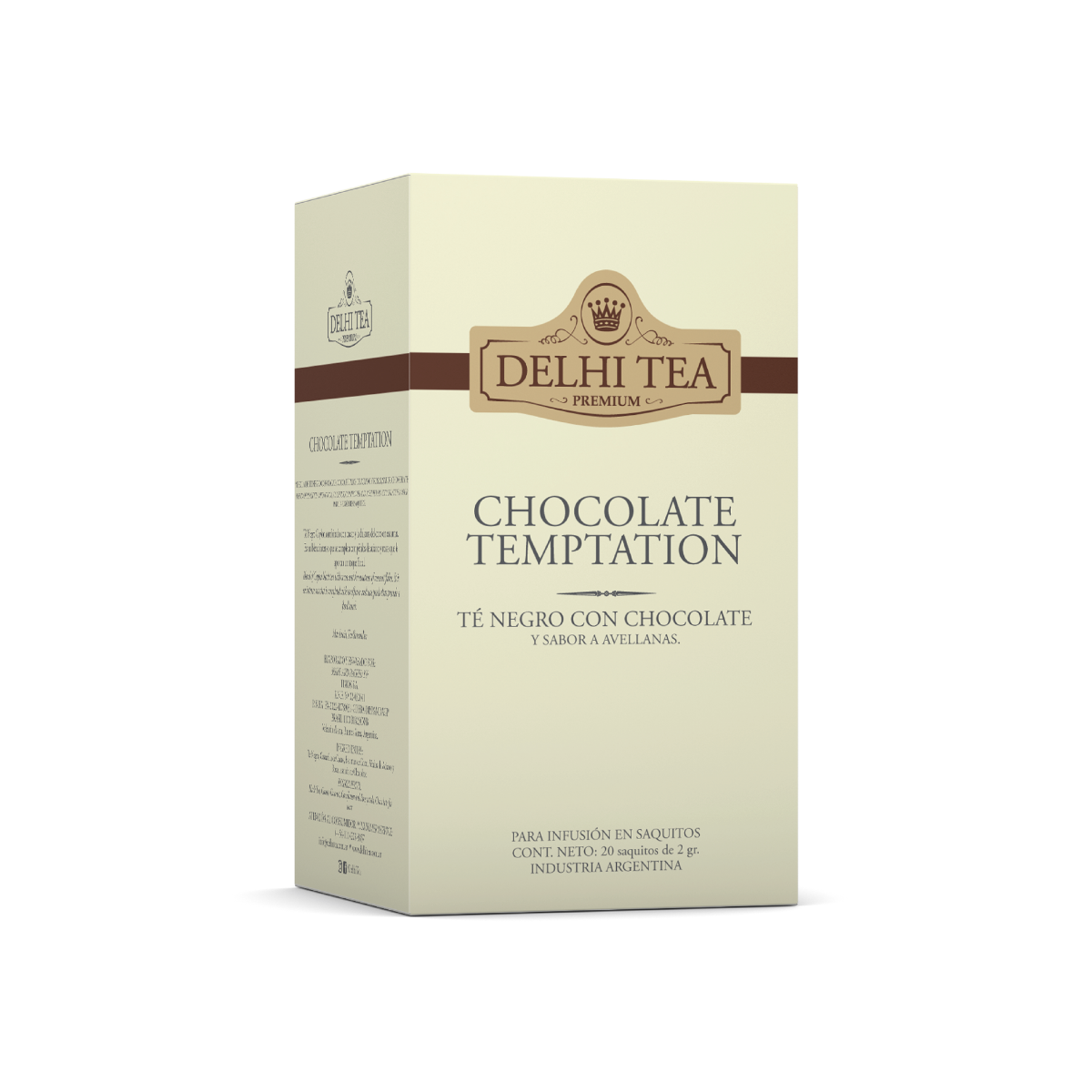 CHOCOLATE TEMPTATION X 20 SAQUITOS DELHI TEA