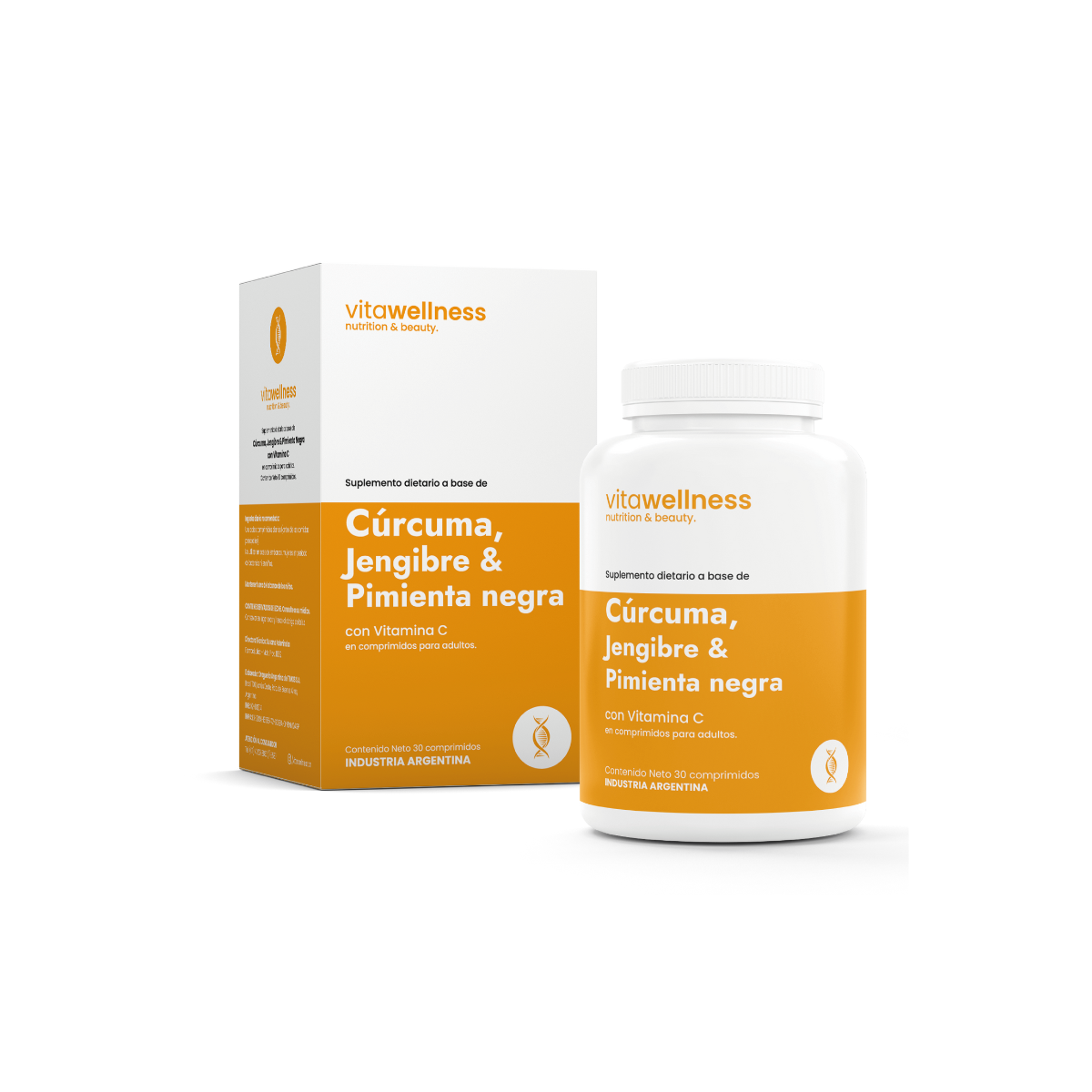 CURCUMA, JENGIBRE, PIMIENTA NEGRA & VIT C COMPRIMIDOS
