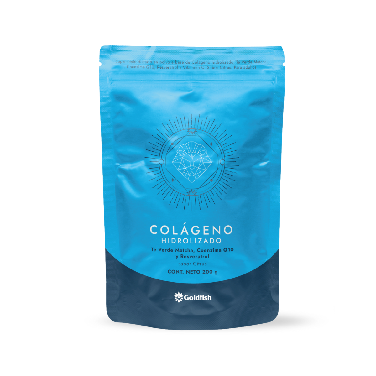 COLAGENO HIDROLIZADO CON MATCHA, COENZIMA Q10 & REVERATROL X 200 G GOLDFISH