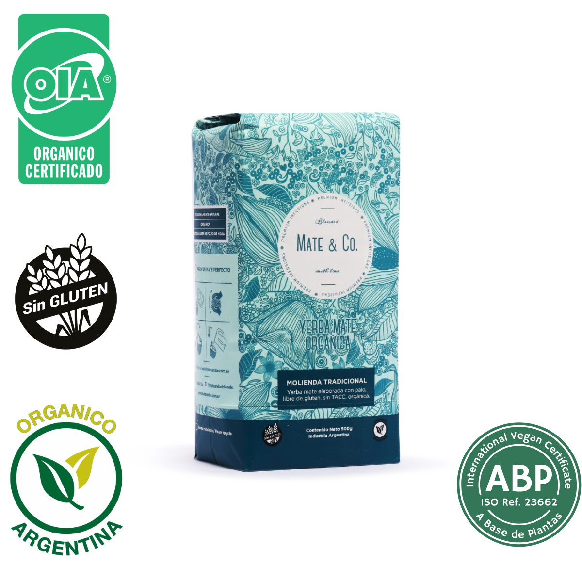YERBA MATE ORGANICA MOLIENDA TRADICIONAL CON PALO MATE & CO