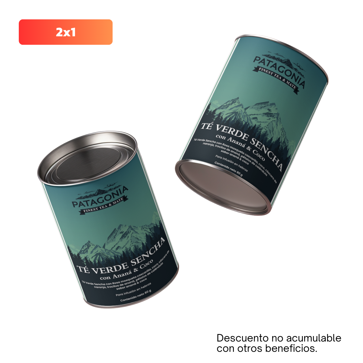 SENCHA CON COCO & ANANA LATA X 80 G PATAGONIA