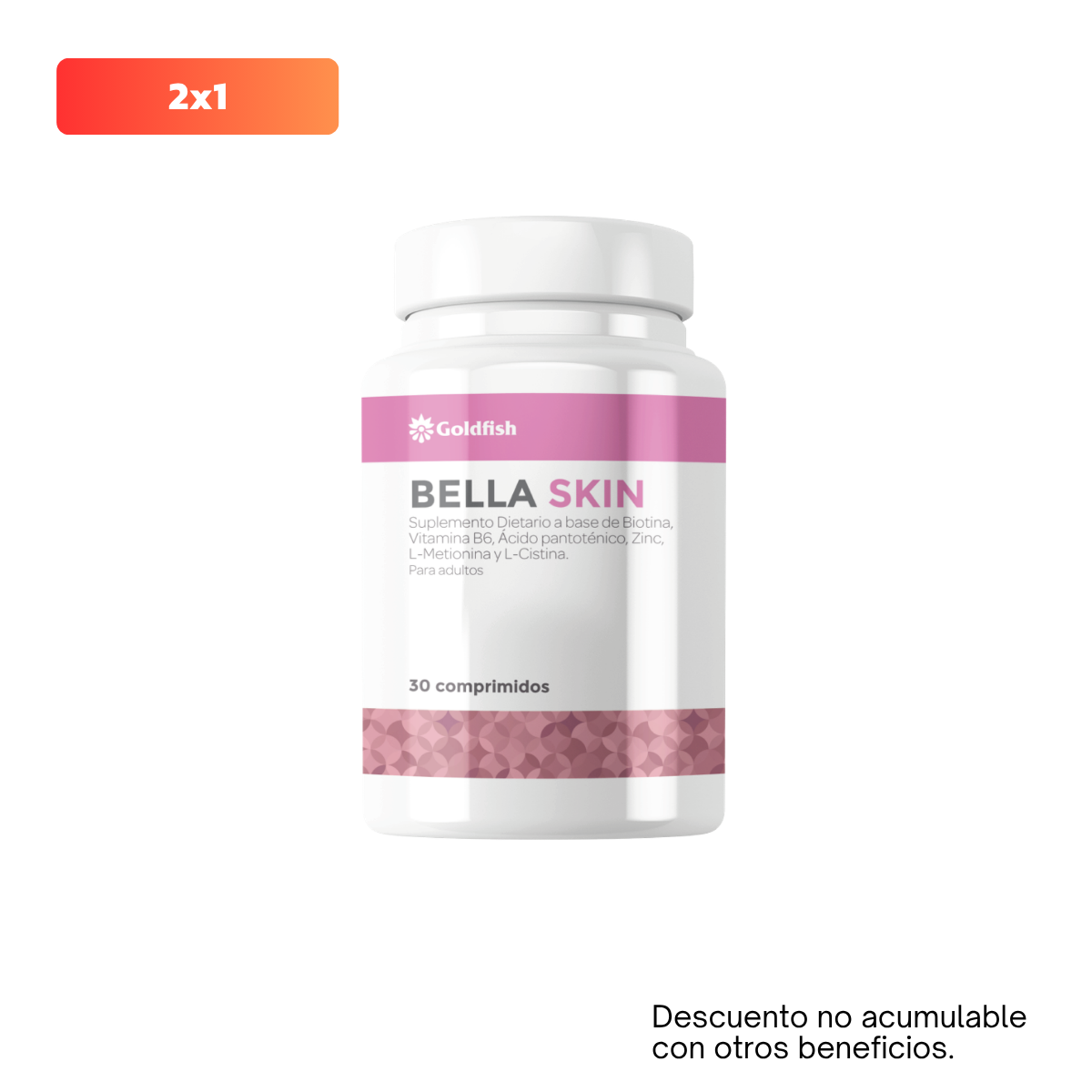 BELLA SKIN - BIOTINA, VIT B6, ACIDO PANTOTENICO, ZINC, L-METIONINA y L-CISTINA