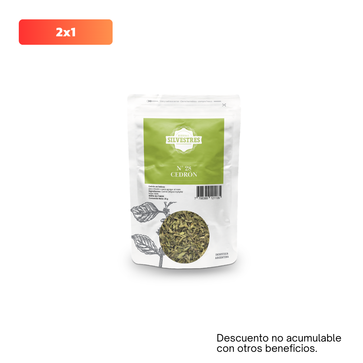DOYPACK SILVESTRES NUEVO CEDRON X 25 G