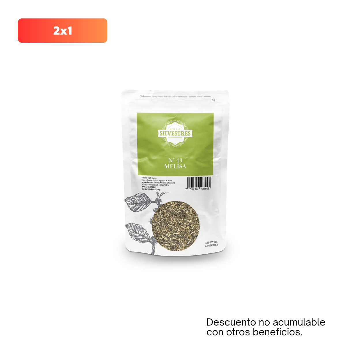 DOYPACK SILVESTRES NUEVO MELISA X 40 G