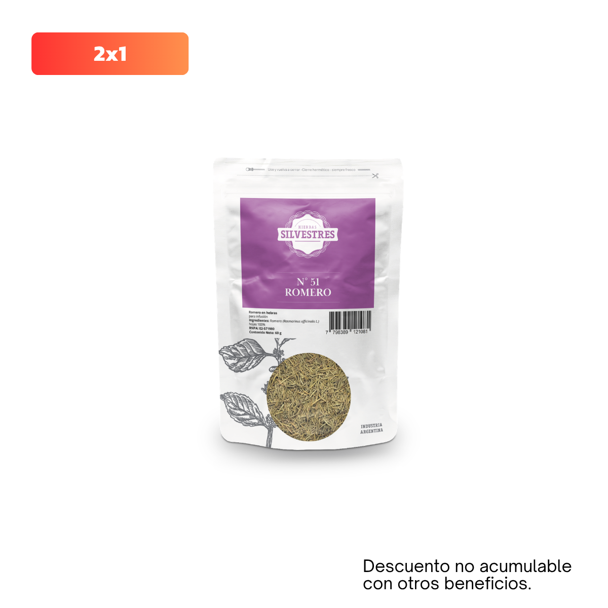 DOYPACK SILVESTRES NUEVO ROMERO X 60 G