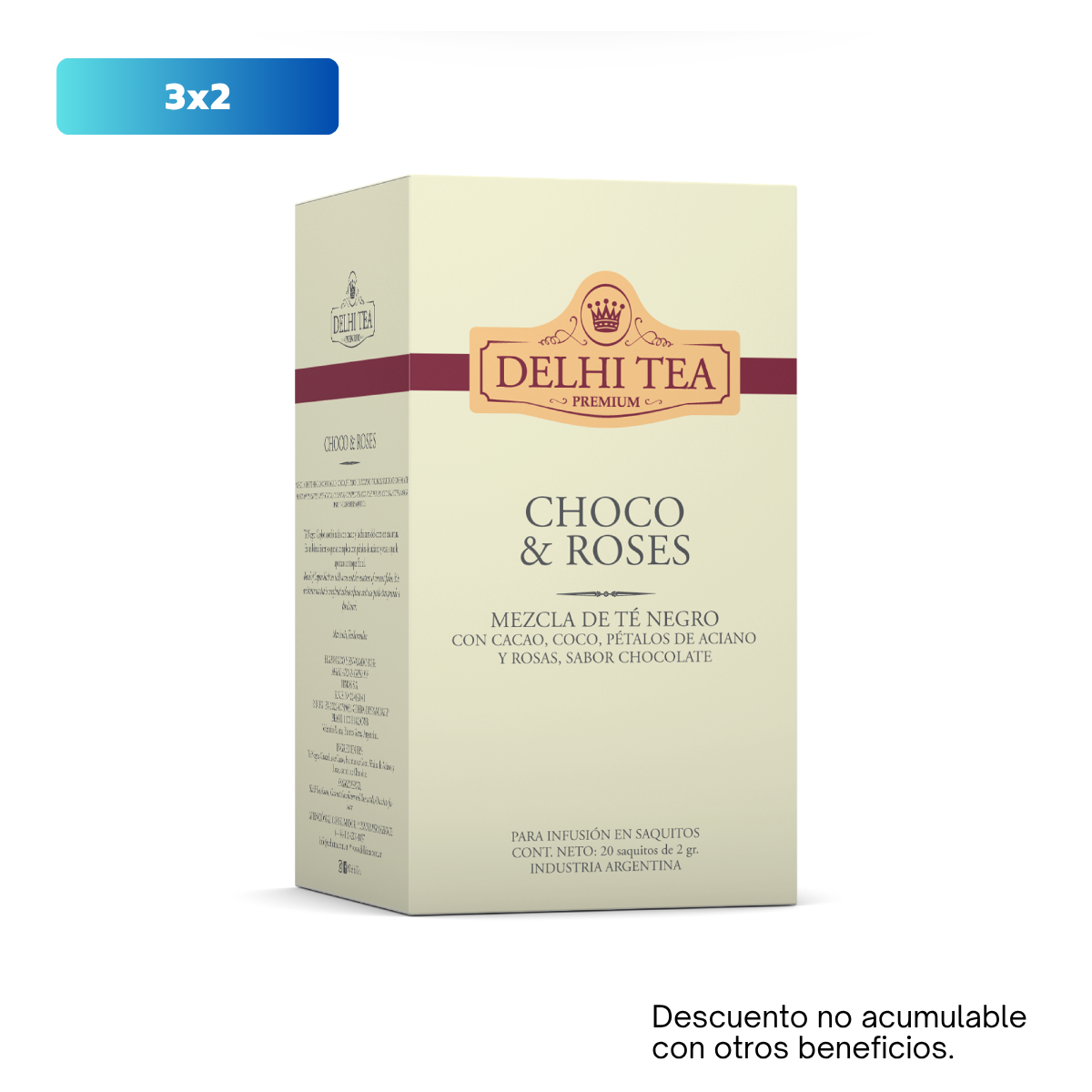 CHOCO & ROSES X 20 SAQUITOS DELHI TEA