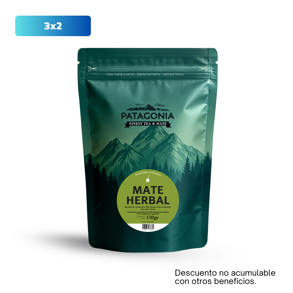 MATE HERBAL DOYPACK X 150 G PATAGONIA