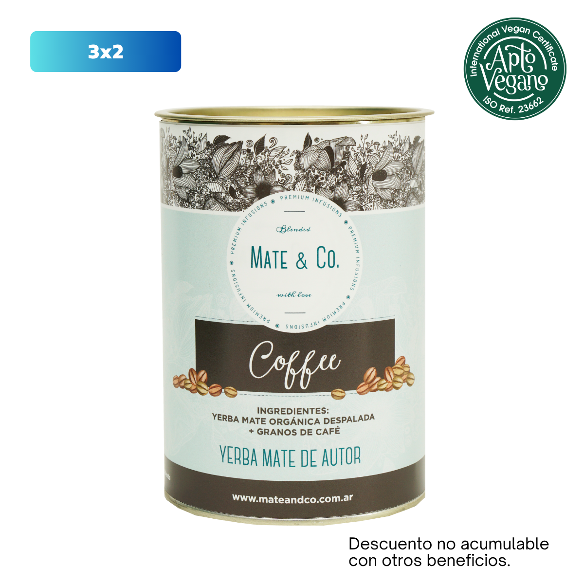 COFFEE YERBA COMPUESTA LATA X 250 G MATE & CO