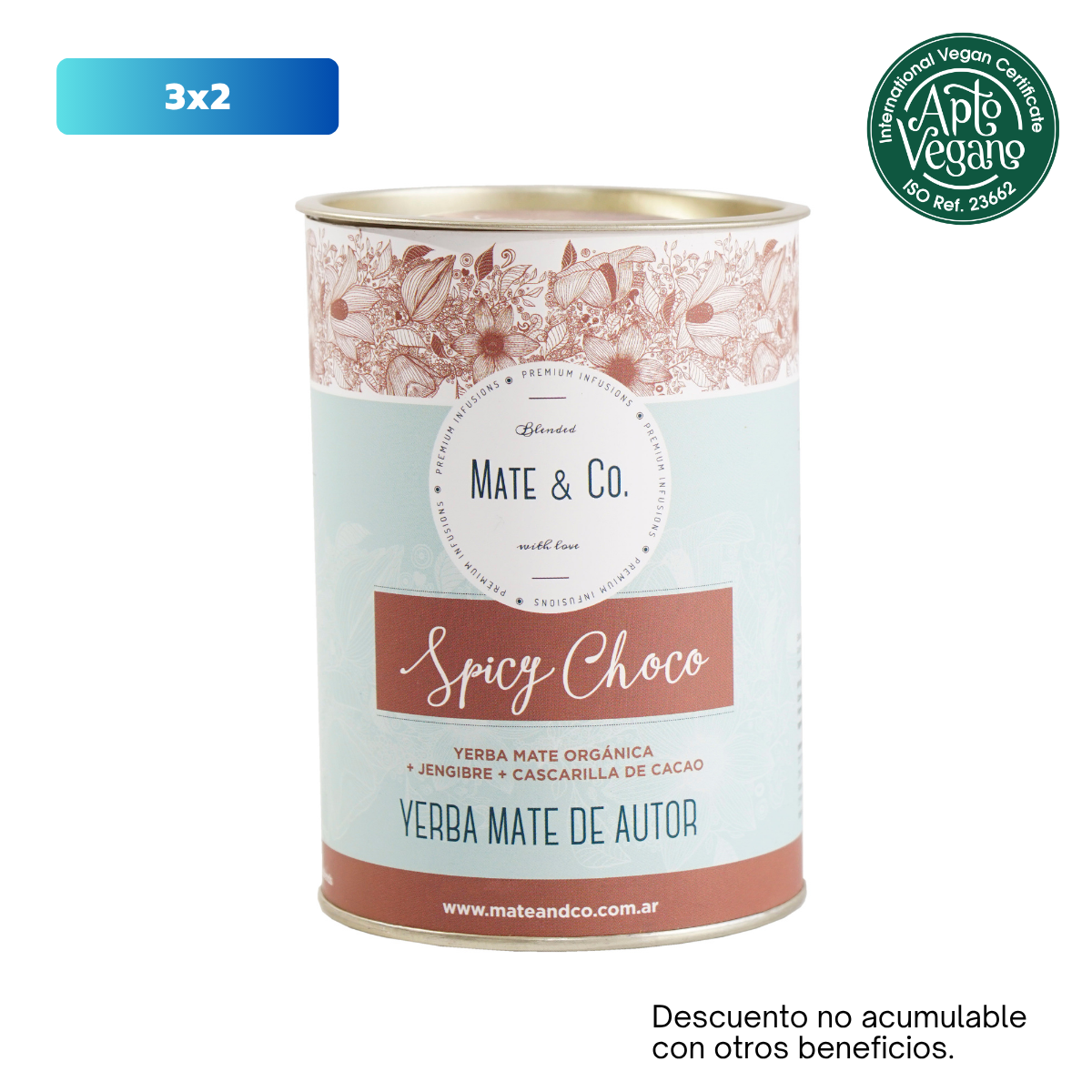 SPICY CHOCO YERBA COMPUESTA LATA X 250 G MATE & CO
