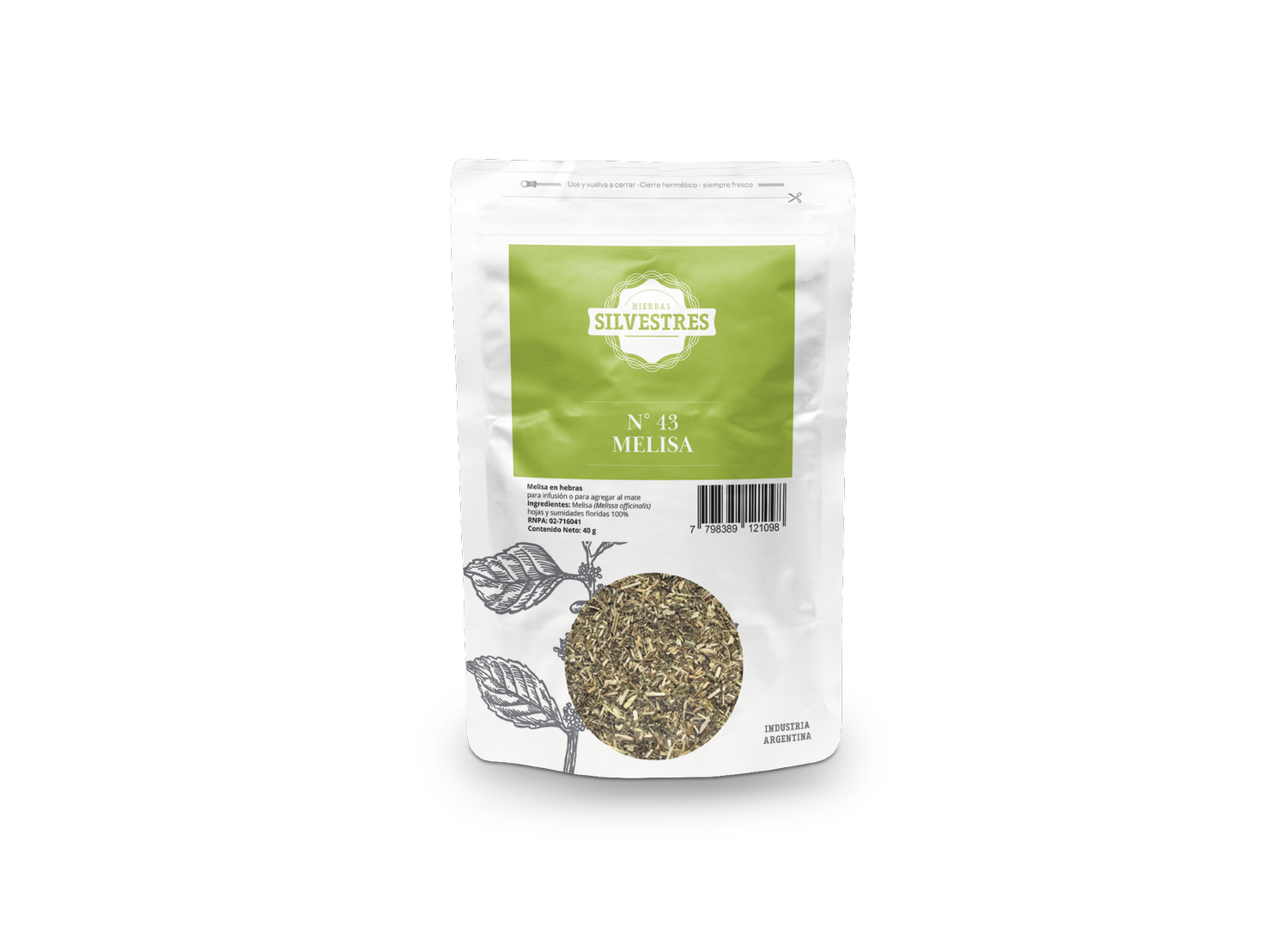 DOYPACK SILVESTRES NUEVO MELISA X 40 G
