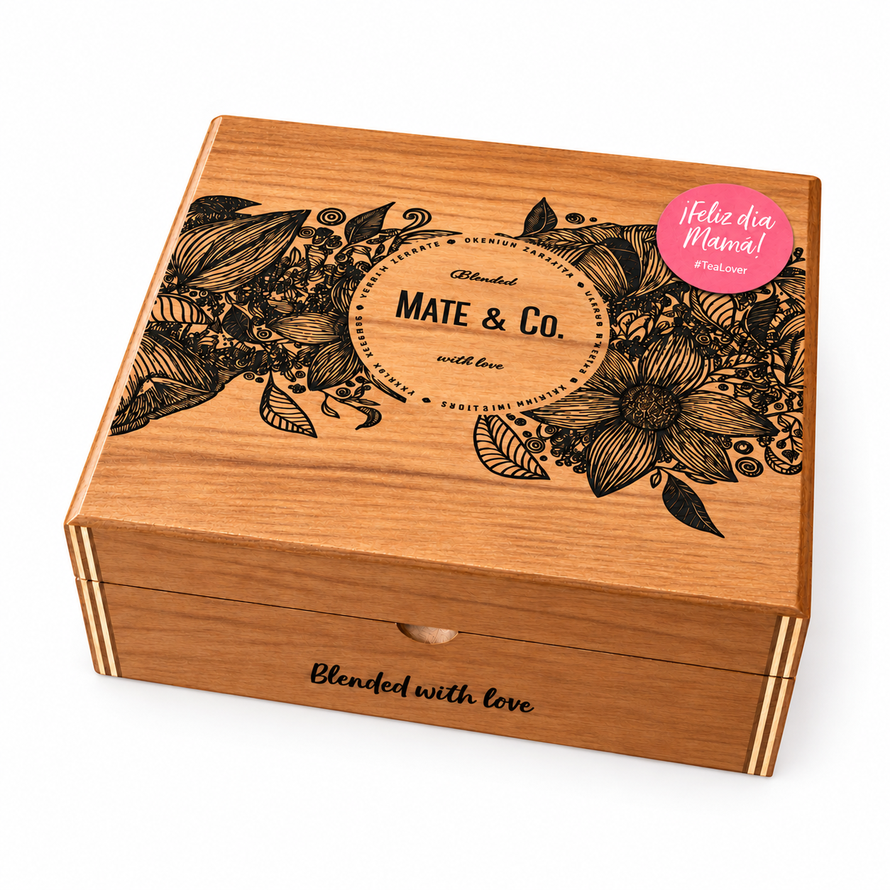 CAJA DE MADERA PREMIUM MATE BAGS X 60 SAQ