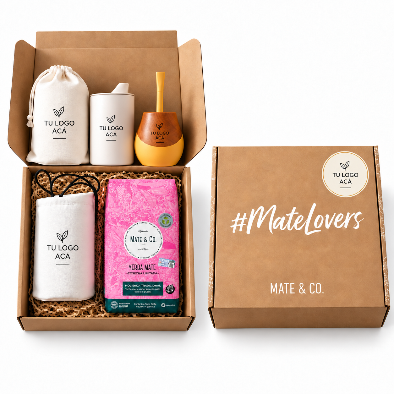 TRIO MATE AND CO CON BOX CON TU LOGO