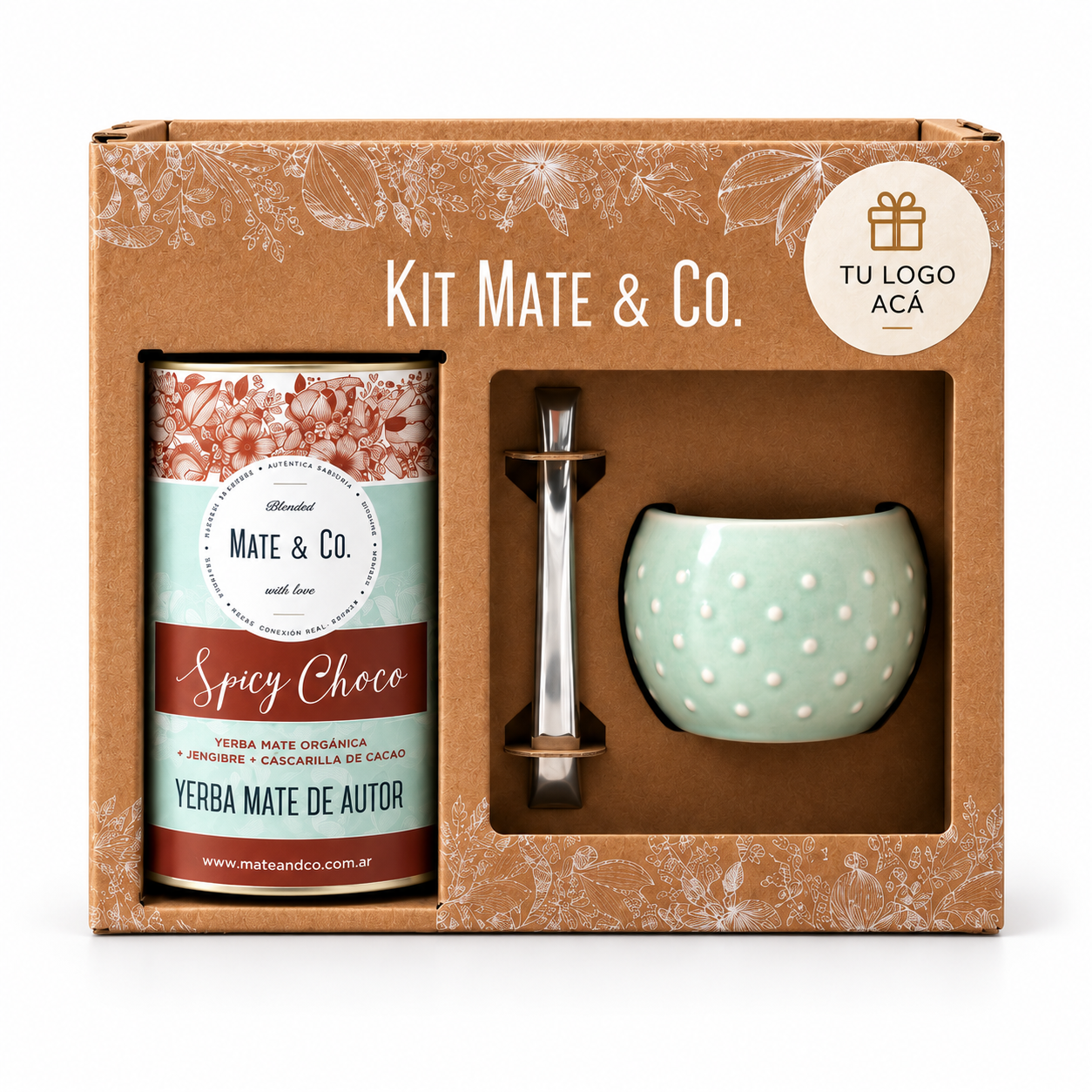KIT MATE CERAMICA + LATA A ELECCION DIA DE LA MADRE CON TU LOGO