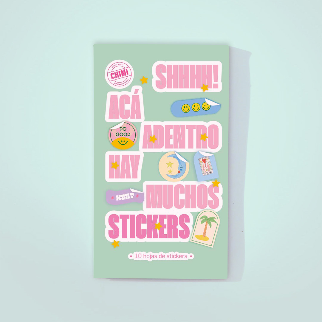 Libreta de Stickers Verano celeste