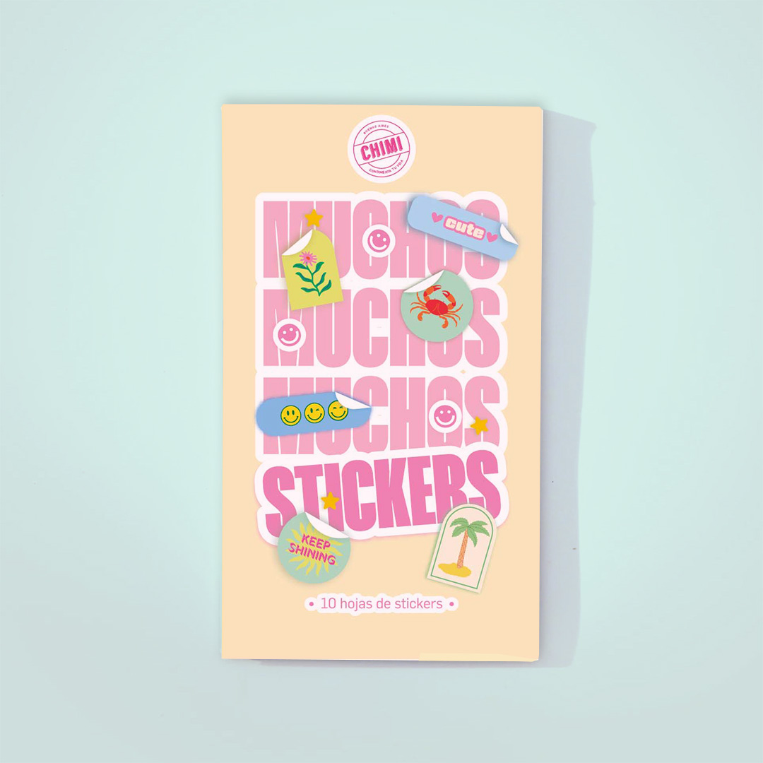Libreta de Stickers Verano Rosa