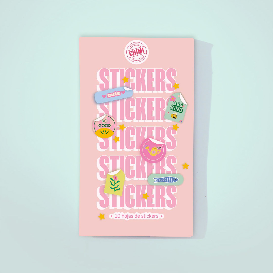 Libreta de Stickers Flor Rosa