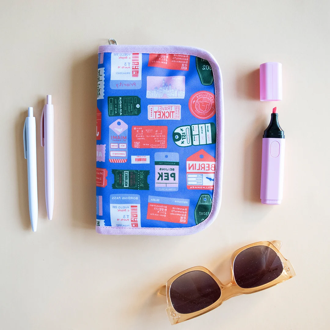 Portapasaporte / Estuche porta documentos ✈️✨ Tickets azul