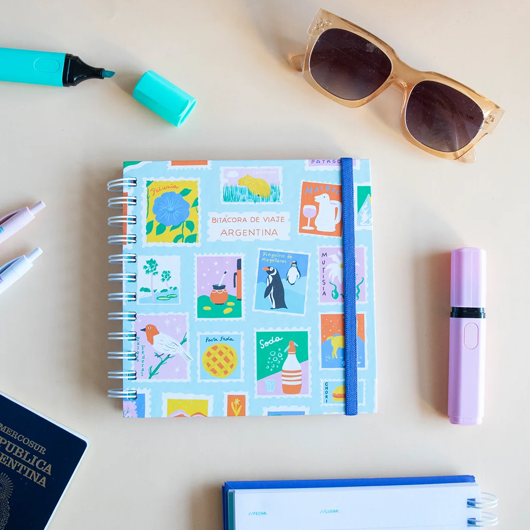 Set travel estampillas