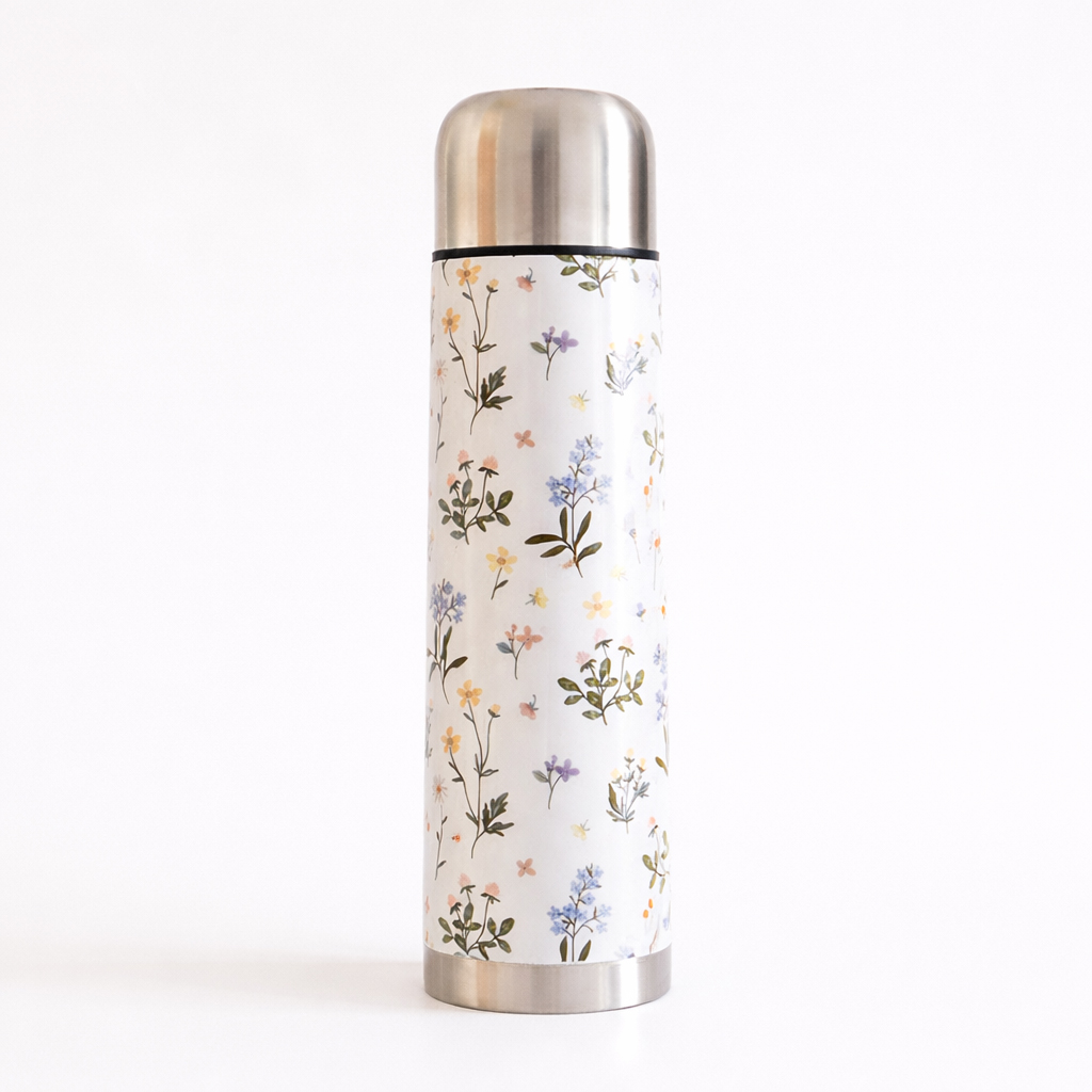 Termo de acero inoxidable Flores Silvestres 