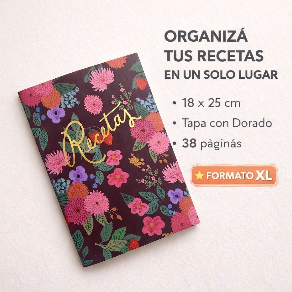 Recetario Dahlia Bordó