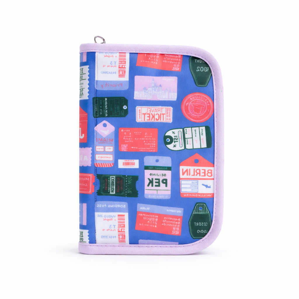 Portapasaporte / Estuche porta documentos ✈️✨ Tickets azul