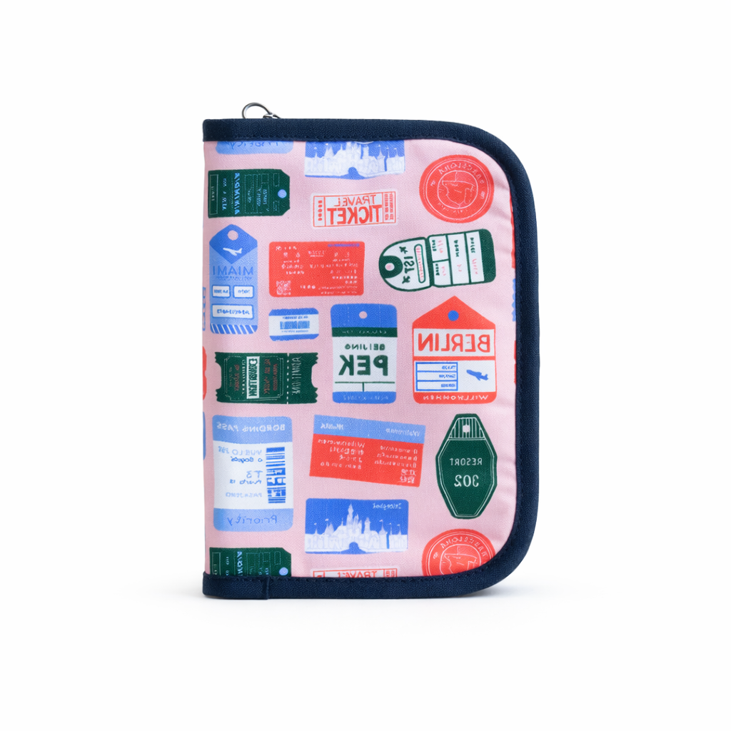 Portapasaporte / Estuche porta documentos ✈️✨ Tickets rosa