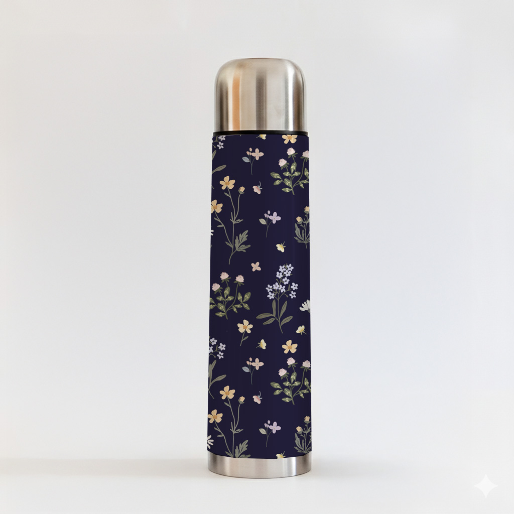 Set Matero Flores Azules