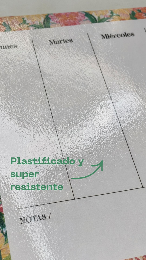 Planificador imantado semanal floribunda