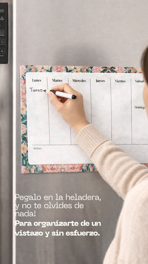 Planificador imantado semanal floribunda