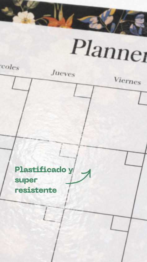 Planificador imantado mensual jardin nocturno