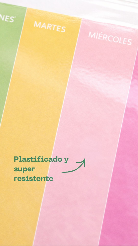 Planificador semanal imantado a4 Arcoiris