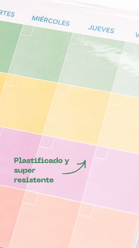Planificador mensual imantado a4 Arcoiris