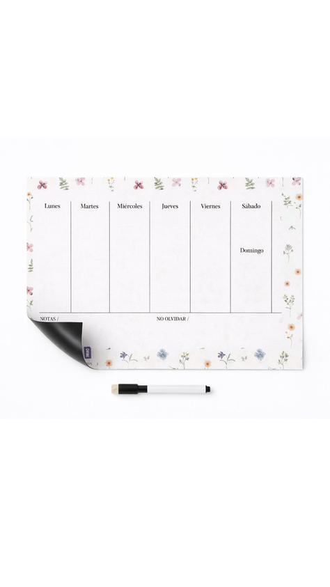 Planificador imantado semanal botanic love